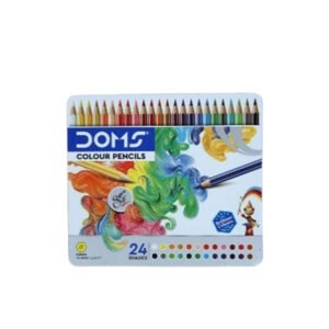 Long Coloring Wood 24 Doms Indian Coloring Metal Can